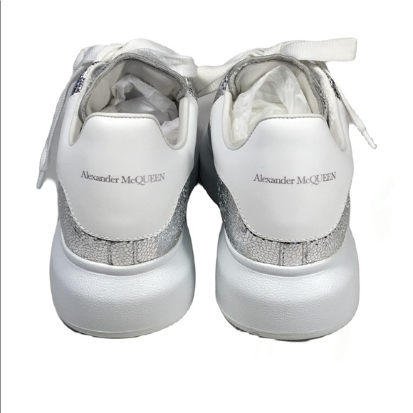 Alexander McQueen NWT Silver Oversized Trainers - Picture 5 of 9